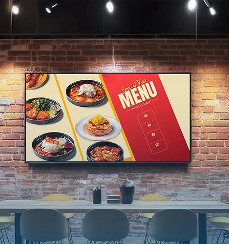 Digital menu managed by Displio software – an ideal solution for restaurants that want to easily update their menu in real-time.