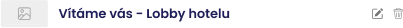Vítáme vás - Lobby hotelu